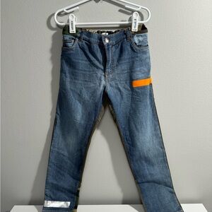 Dolce & Gabbana Kids Blue Jeans with Orange Accent